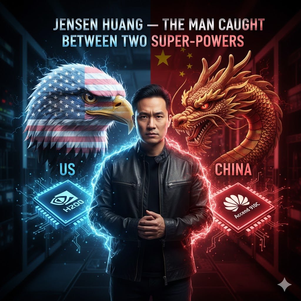 Jensen Huang — The Man Caught Between Two Super-Powers